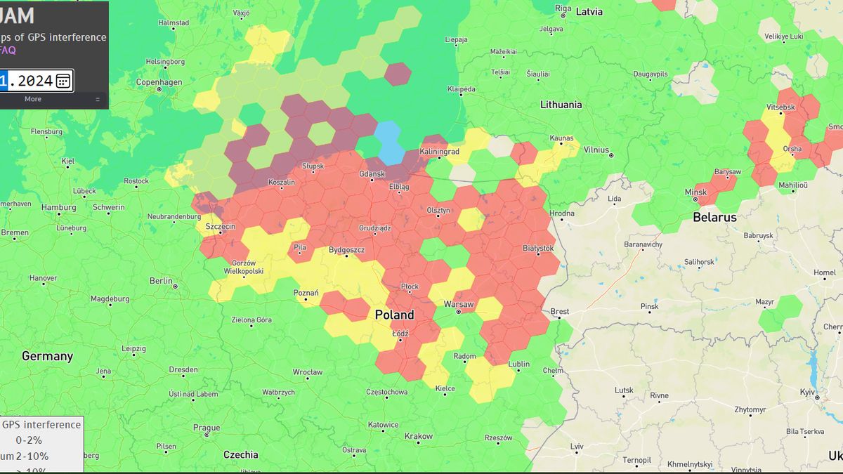 V Pobaltí a Polsku jsou zaznamenány četné výpadky GPS signálu. Stojí za nimi Rusko